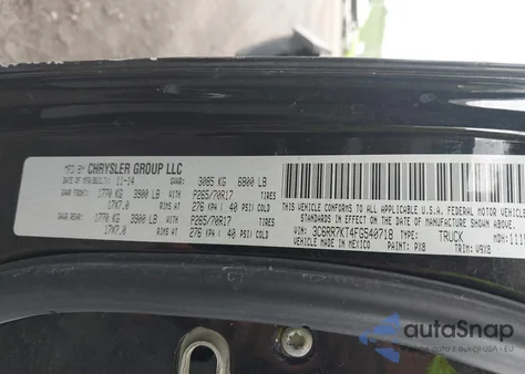 2015 Ram 1500 Tradesman from USA, damaged, VIN 3C6RR7KT4FG540718